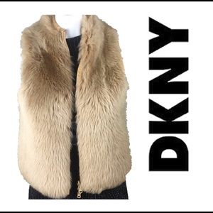 DKNY Real Fur/Shearling Vest